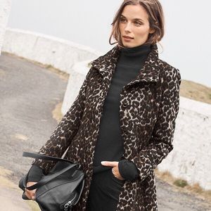 Via Spiga Wool Coat | leopard print